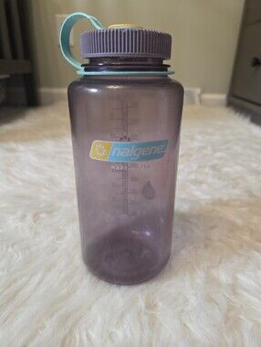 Nalgene Wide Mouth Water Bottle 32oz - Purple with Teal Accents